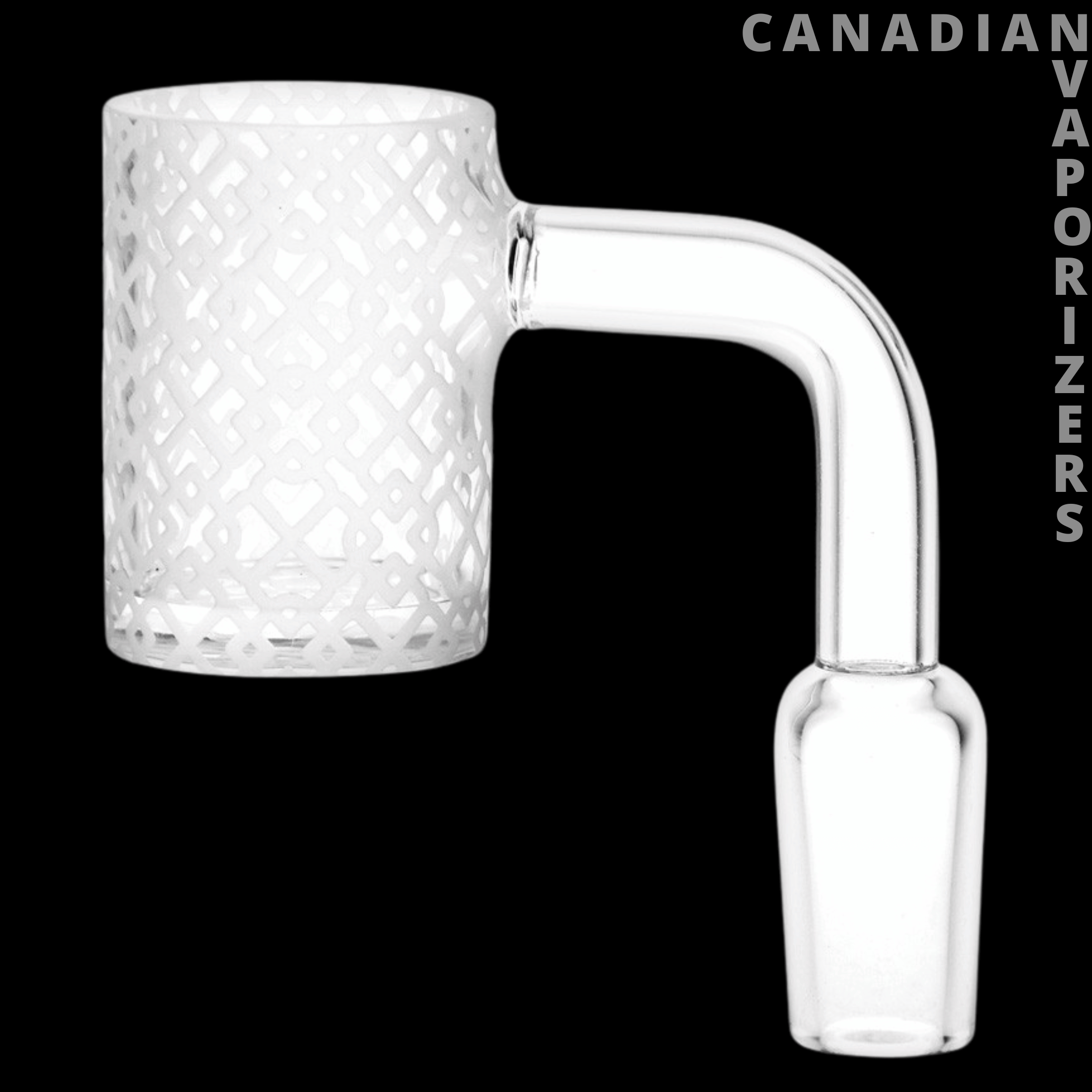 Interlocking Diamonds Etched Quartz Banger - 14mm M