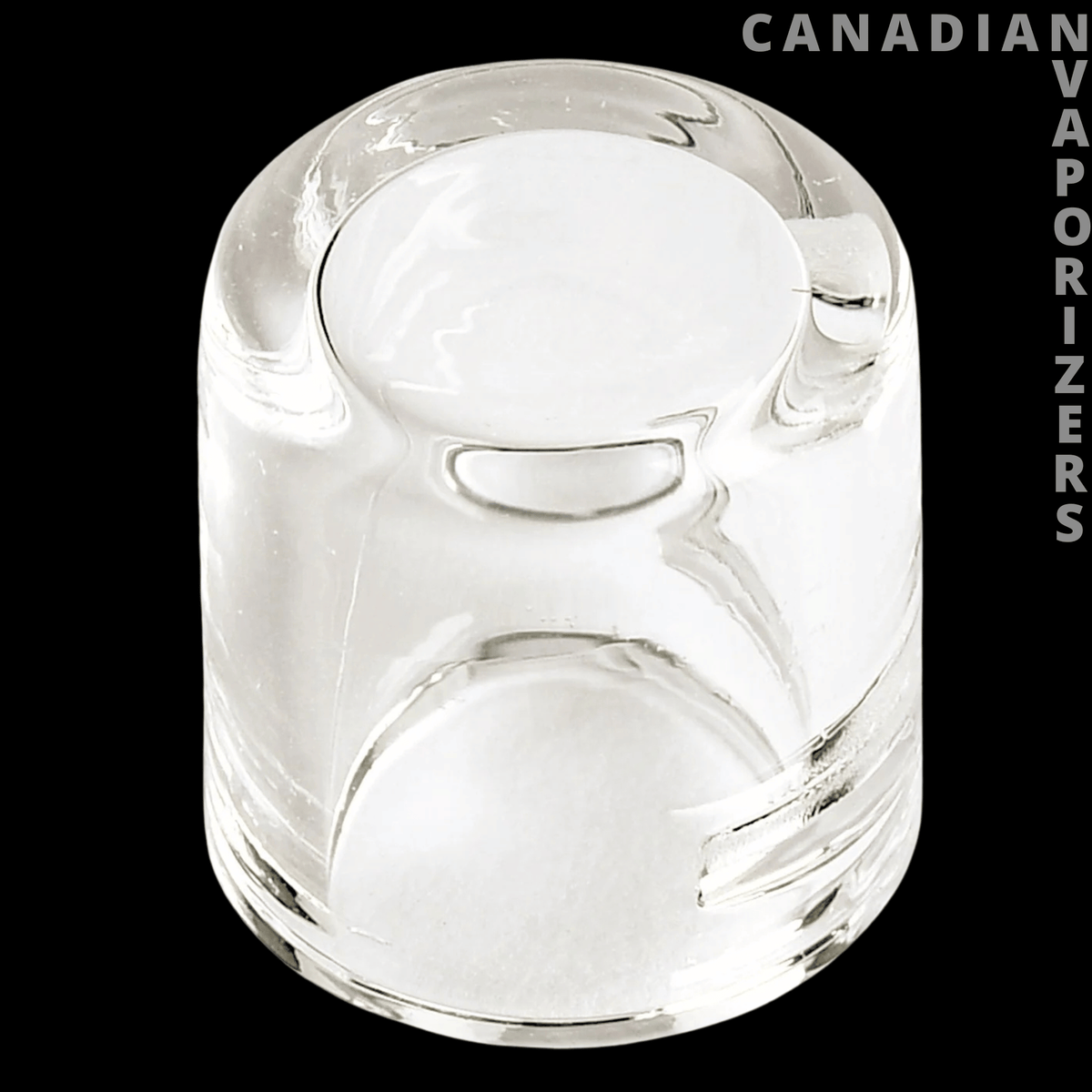 Gear Premium Large Quartz Banger Insert - Clear quartz banger insert with a rounded cylindrical shape and curved inner groove.