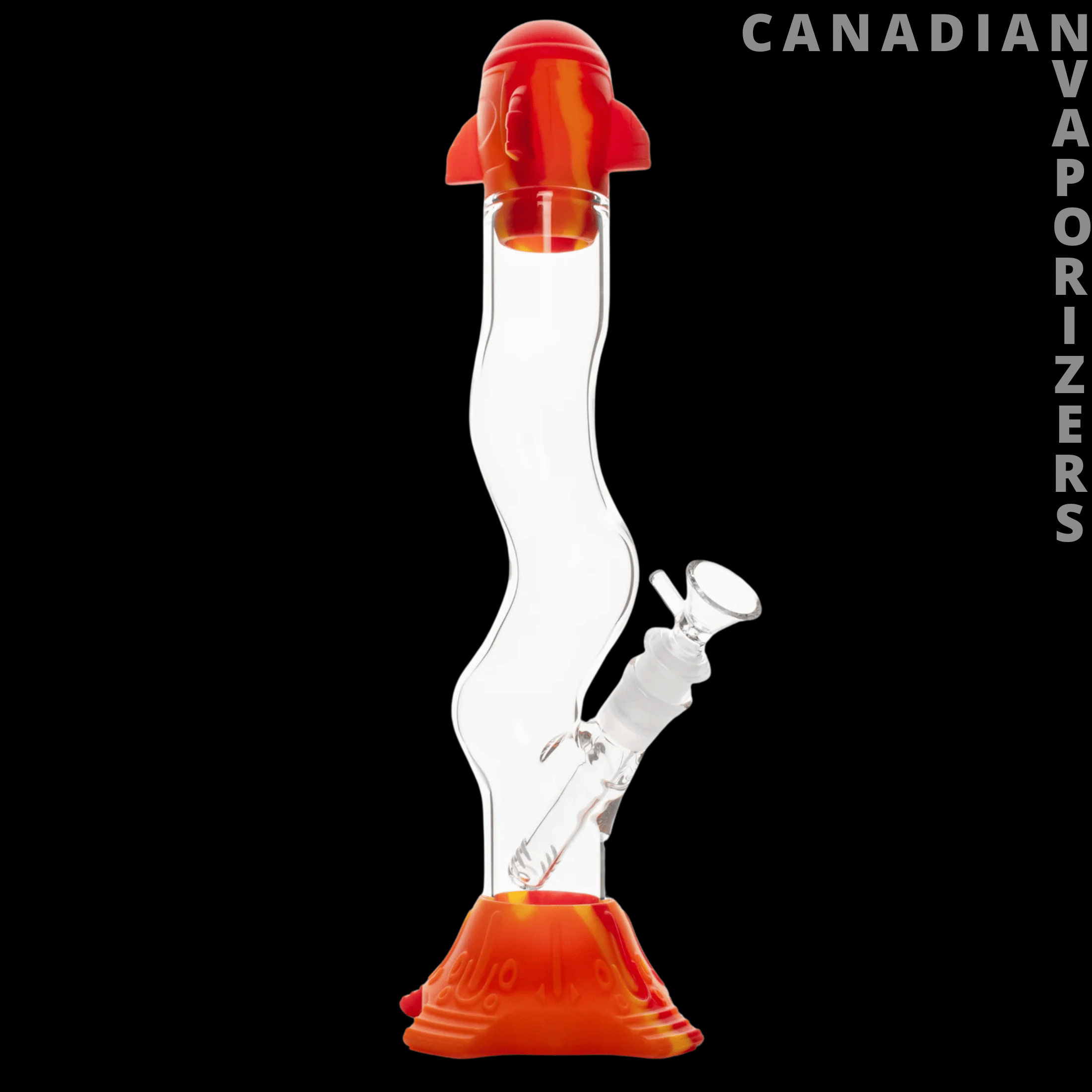 Lit Silicone 13.5&quot; Rocket Launch Water Pipe