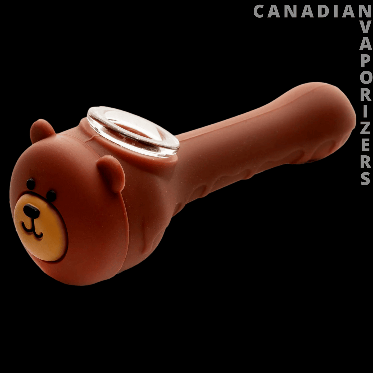 Lit Silicone 3.5&quot; Teddy Bear Hand Pipe