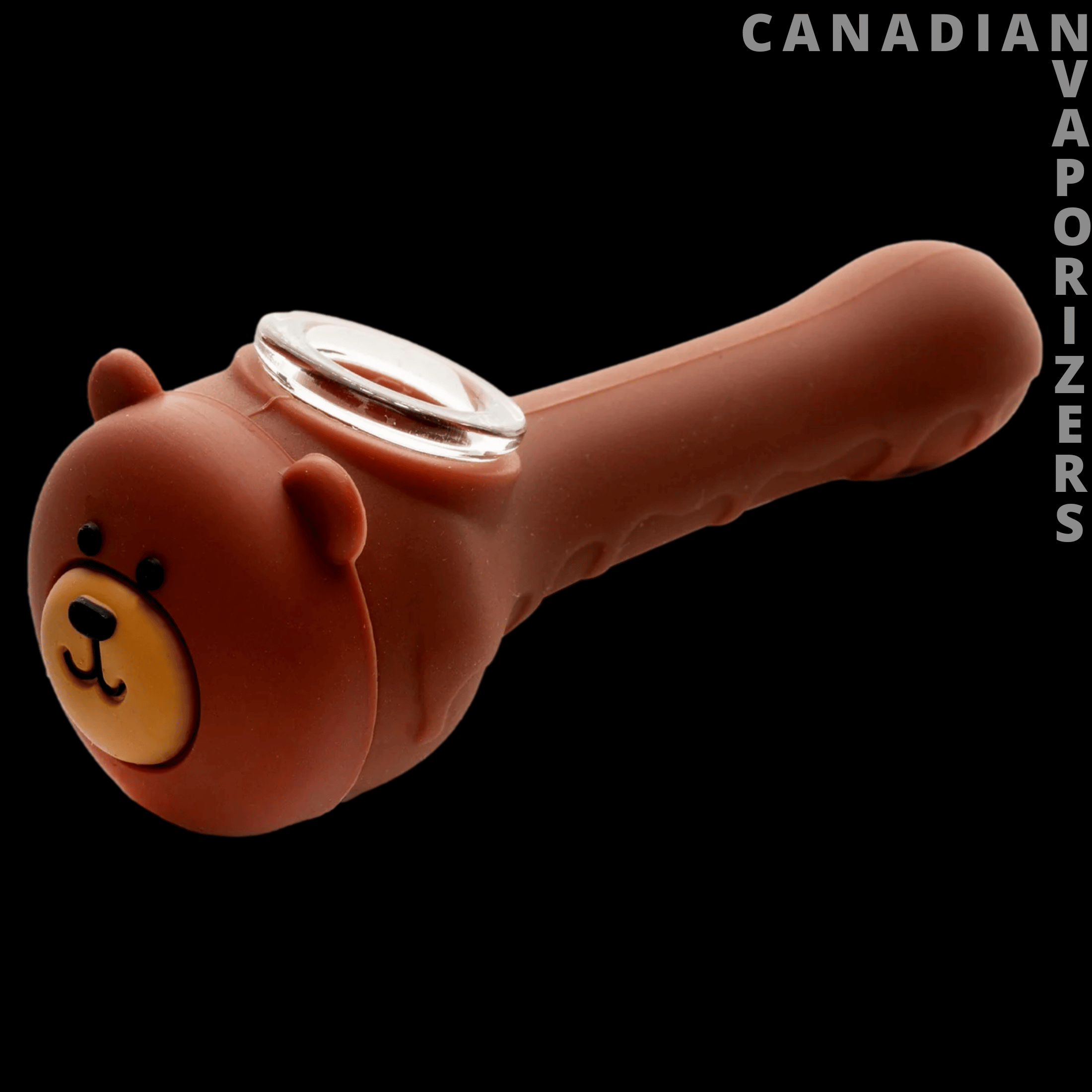 Lit Silicone 3.5&quot; Teddy Bear Hand Pipe