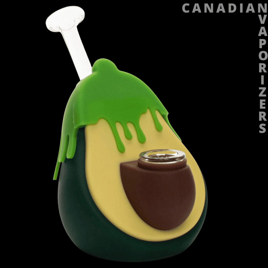 Lit Silicone 5&quot; Avocado Water Pipe