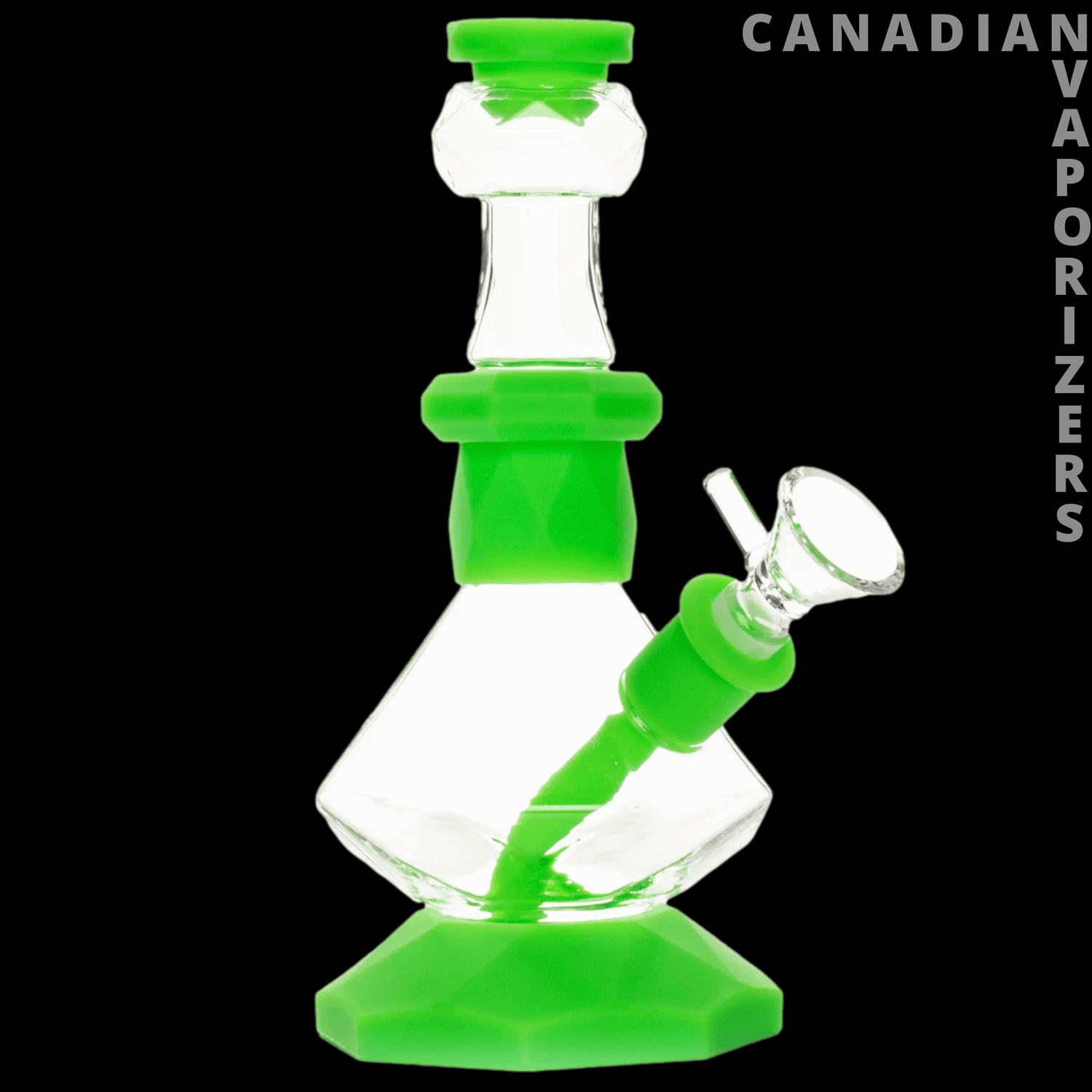 Lit Silicone 6.25&quot; Octagon Base Water Pipe