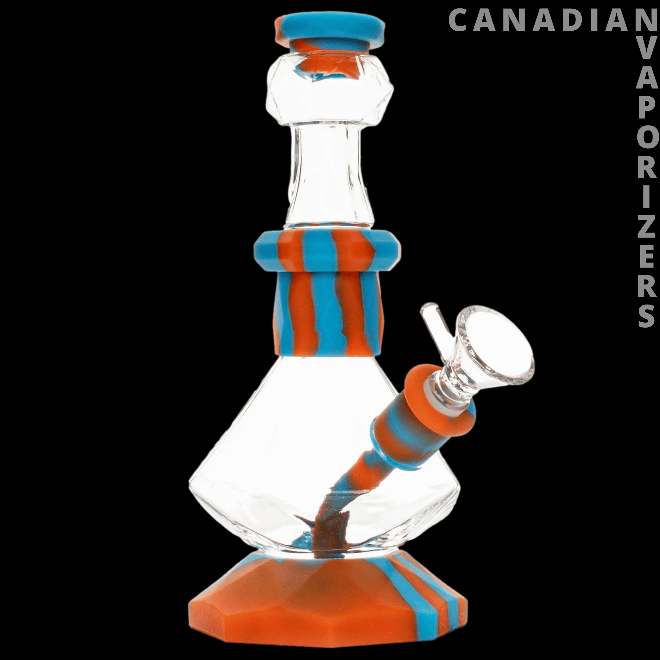 Lit Silicone 6.25&quot; Octagon Base Water Pipe