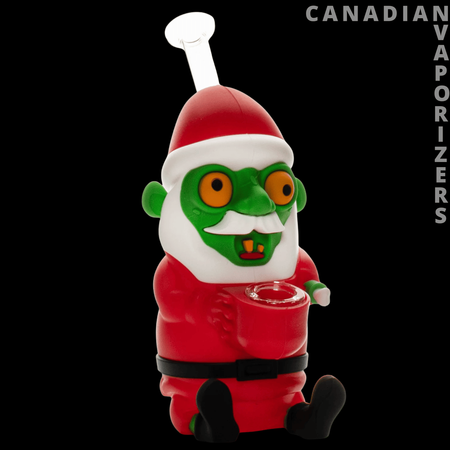 Lit Silicone 6.5&quot; Zombie Santa Water Pipe