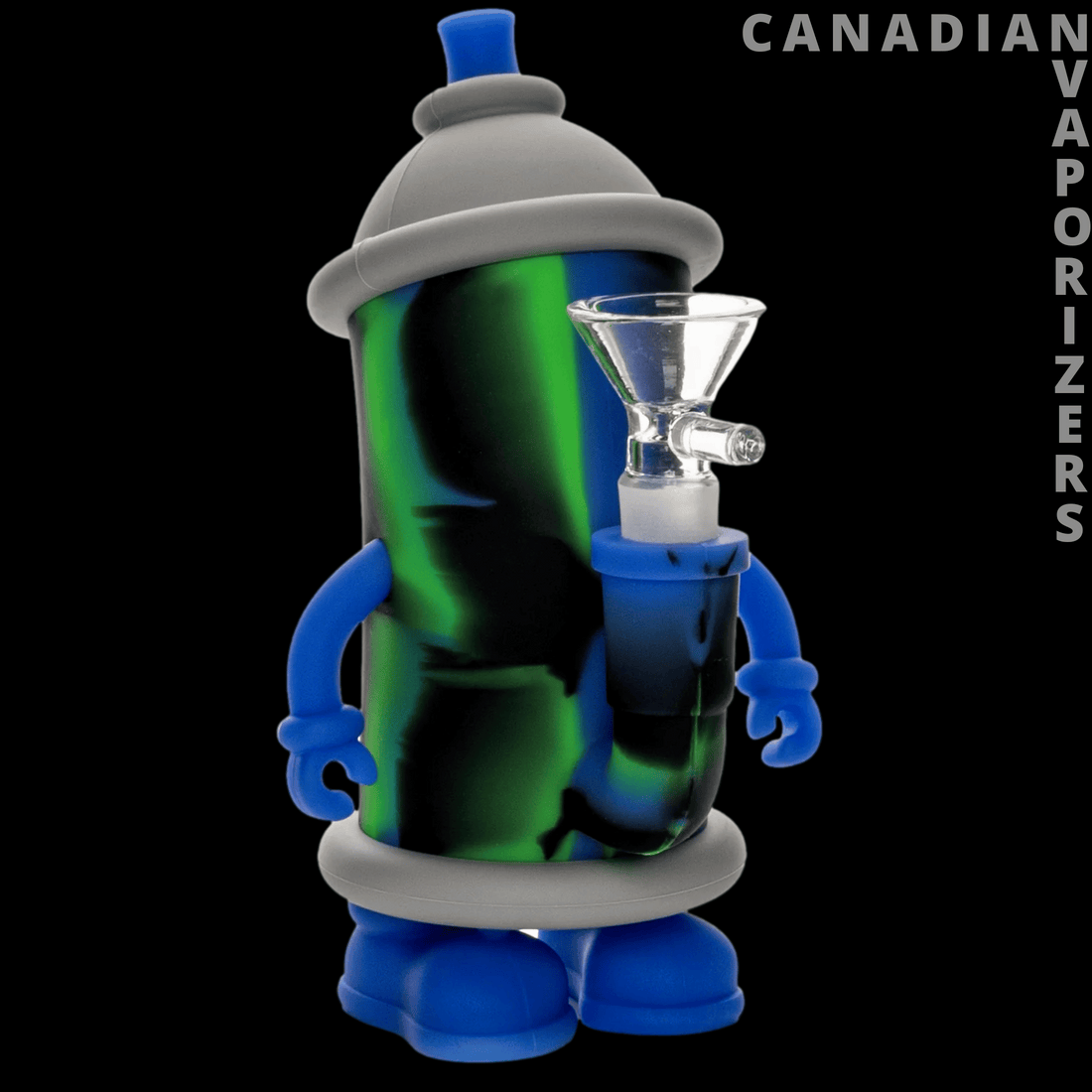 Lit Silicone 6&quot; Spray Paint Water Pipe