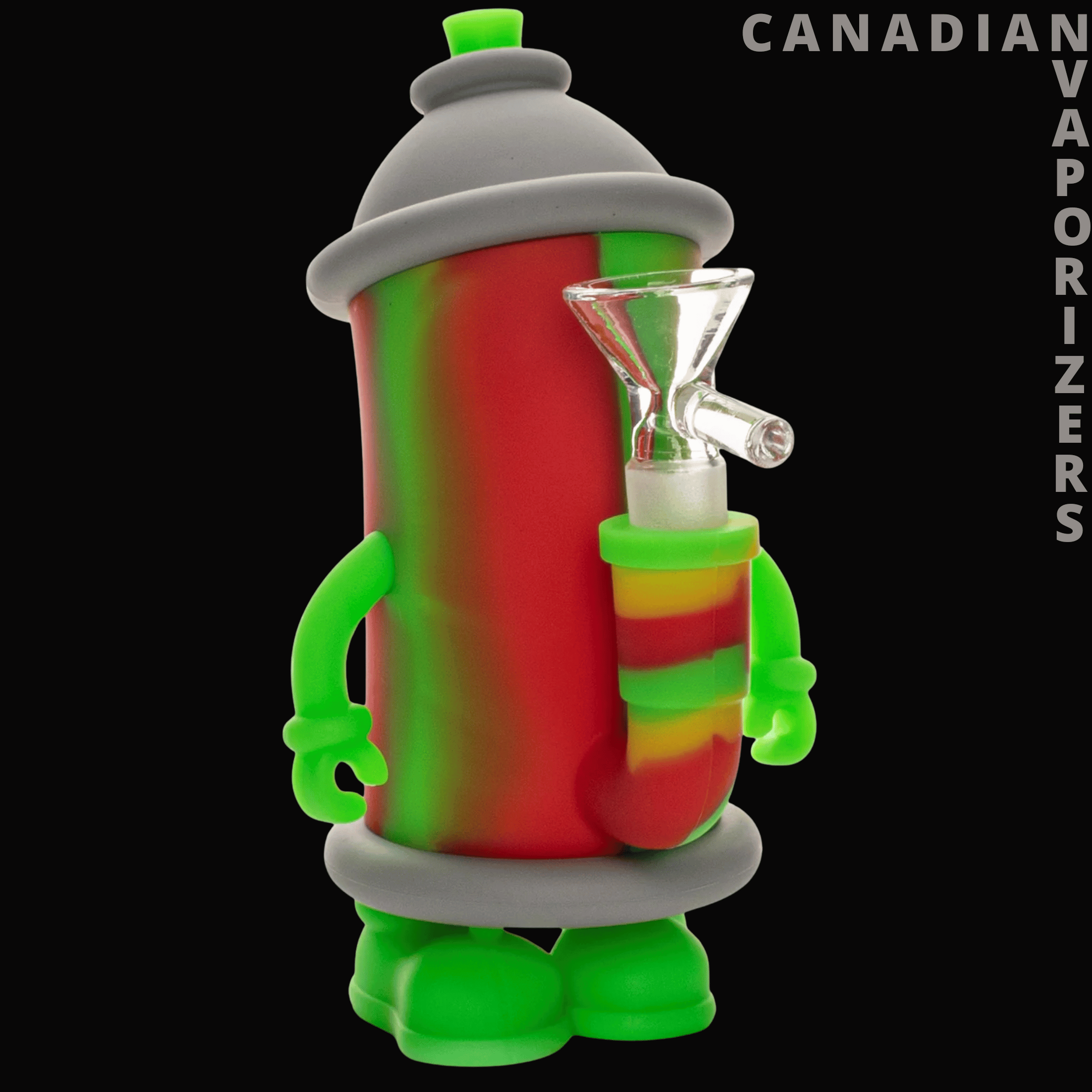 Lit Silicone 6" Spray Paint Water Pipe