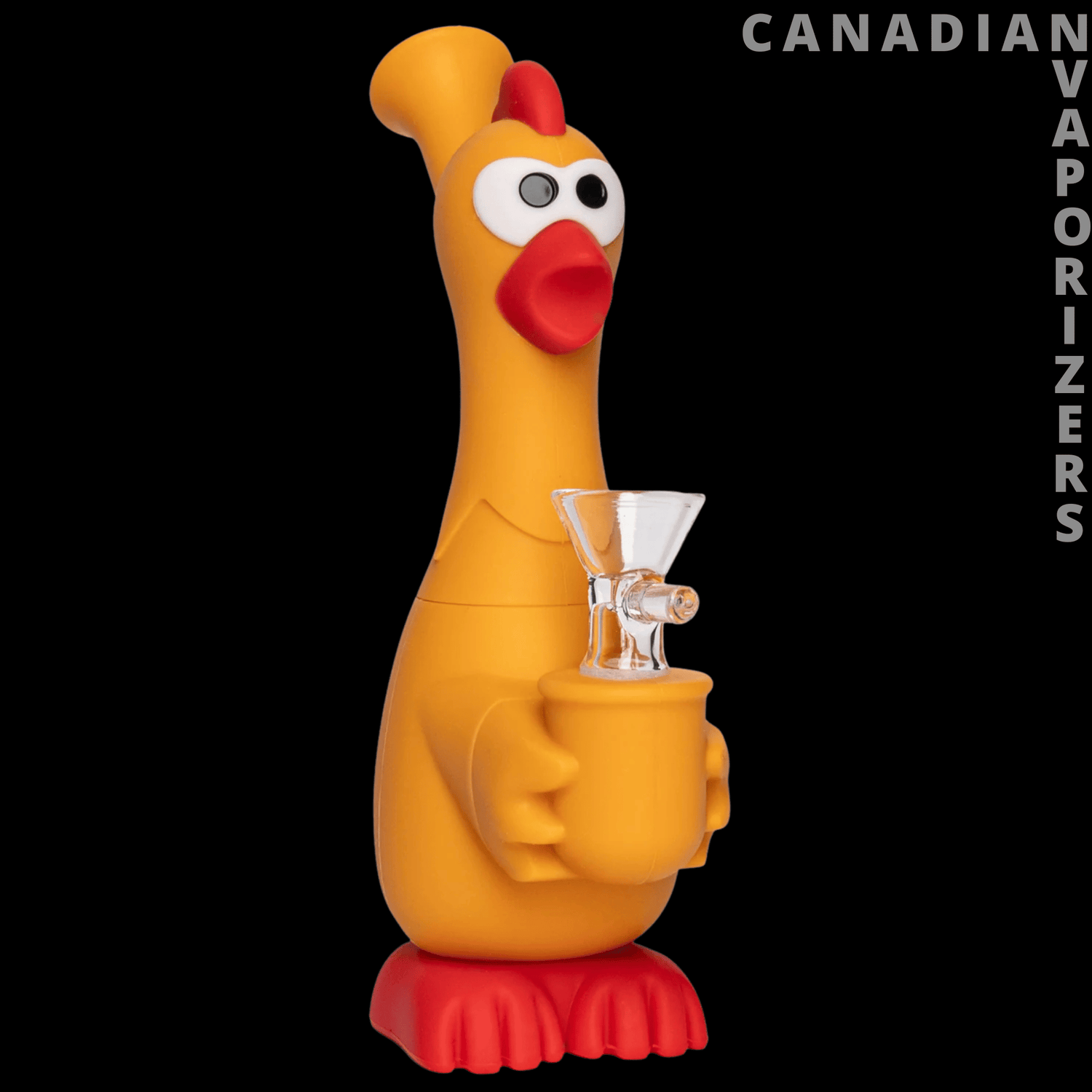 Lit Silicone 7" Funky Chicken Water Pipe