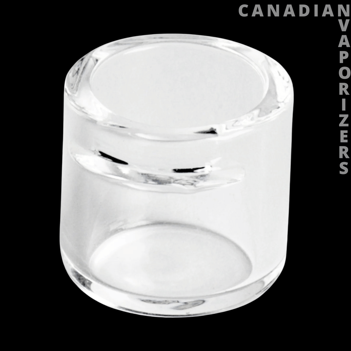 Gear Premium Medium Quartz Banger Insert - Clear quartz banger insert with a thick cylindrical wall and rounded base.