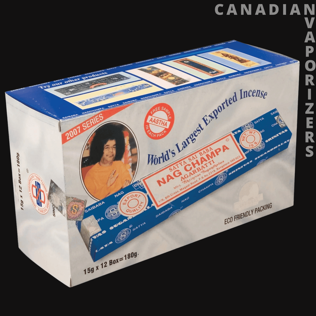 Nag Champa Incense (12 Packs of 15g)