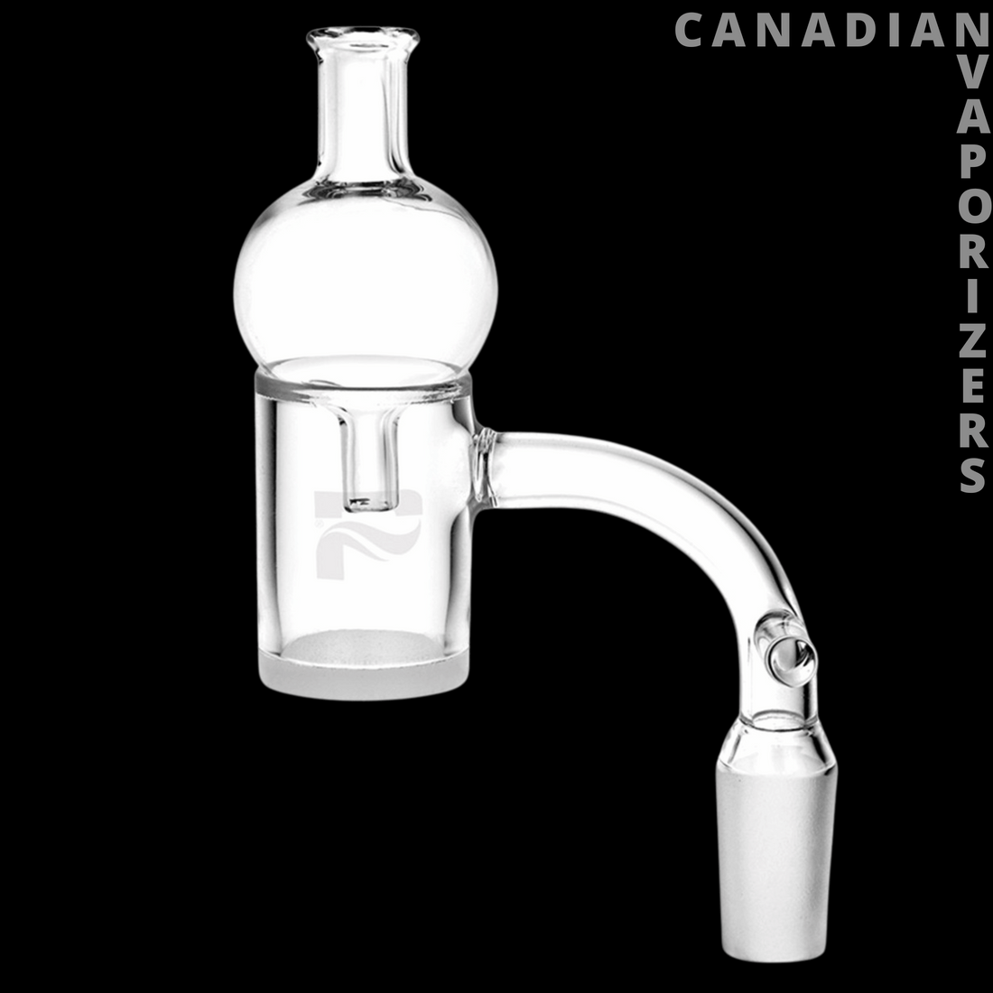 Pulsar 25mm Axial Quartz Banger with Bubble Cap – Opal Bottom, 14mm Male