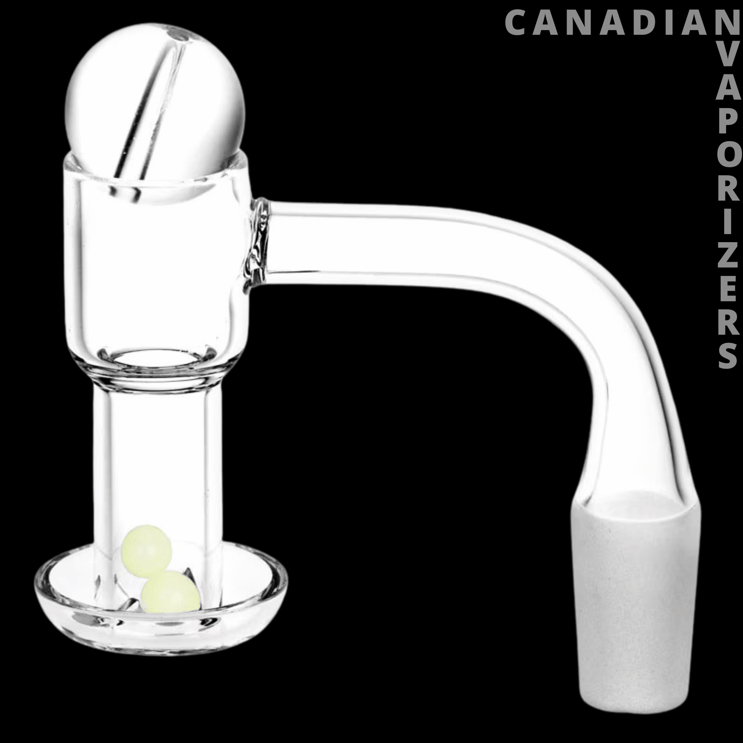 Quartz Banger w/ Ball Carb Cap &amp; Glow Terp Beads Set - 14mm M