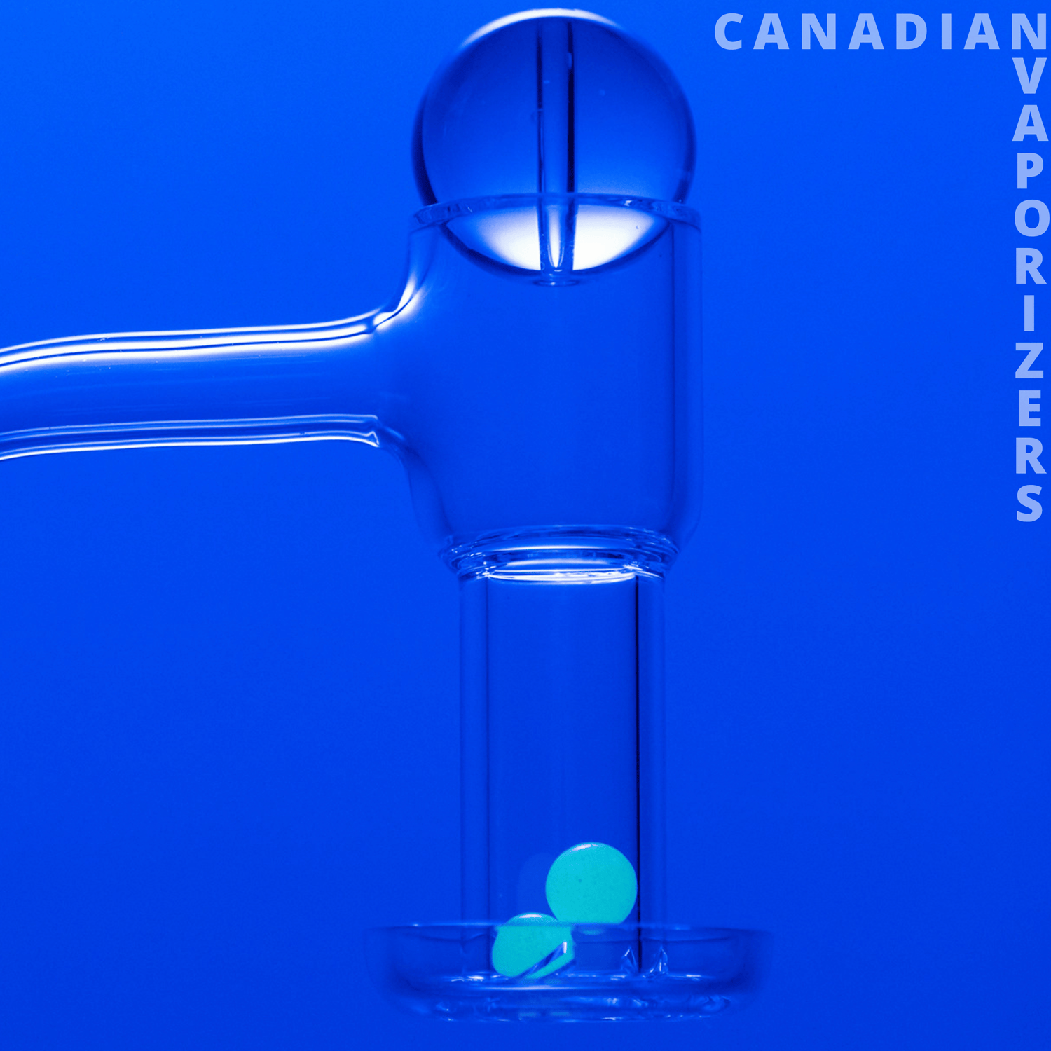 Quartz Banger w/ Ball Carb Cap &amp; Glow Terp Beads Set - 14mm M