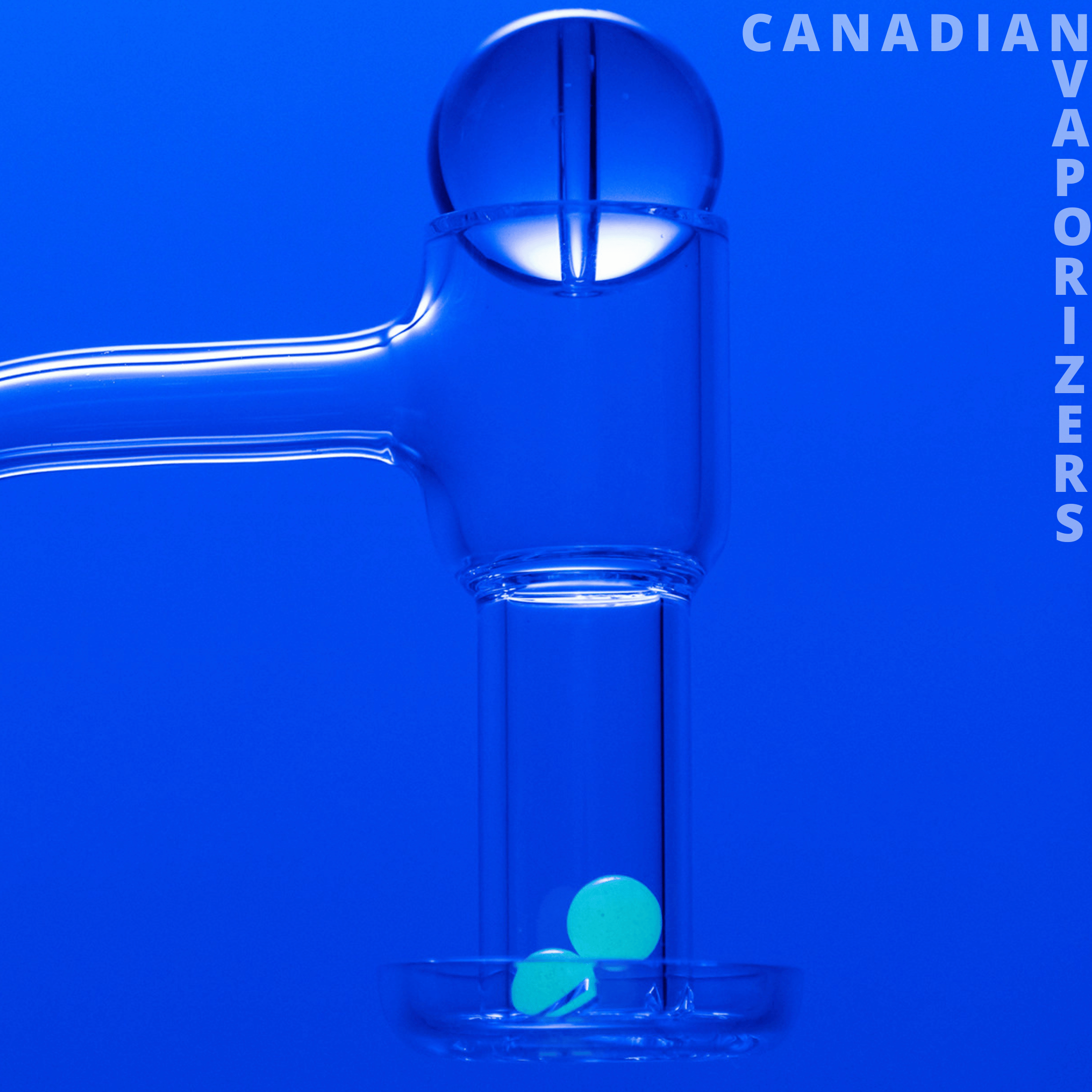 Quartz Banger w/ Ball Carb Cap &amp; Glow Terp Beads Set - 14mm M