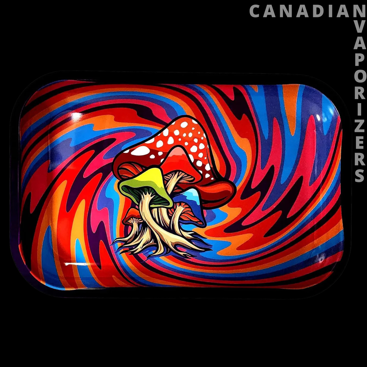 Rainbow Swirl Mushroom Rolling Tray
