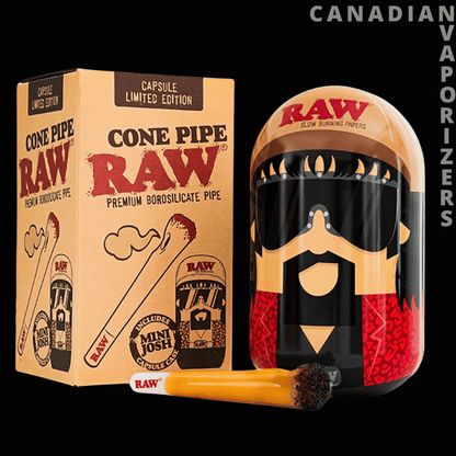 Raw 5" Cone Hand Pipe in Collectible Tin