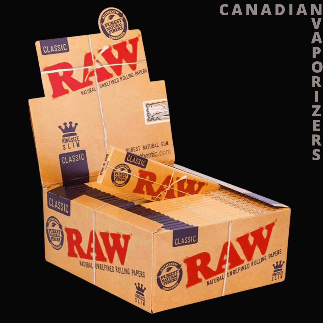 Raw Classic King Size Slim Rolling Papers (Display of 50)
