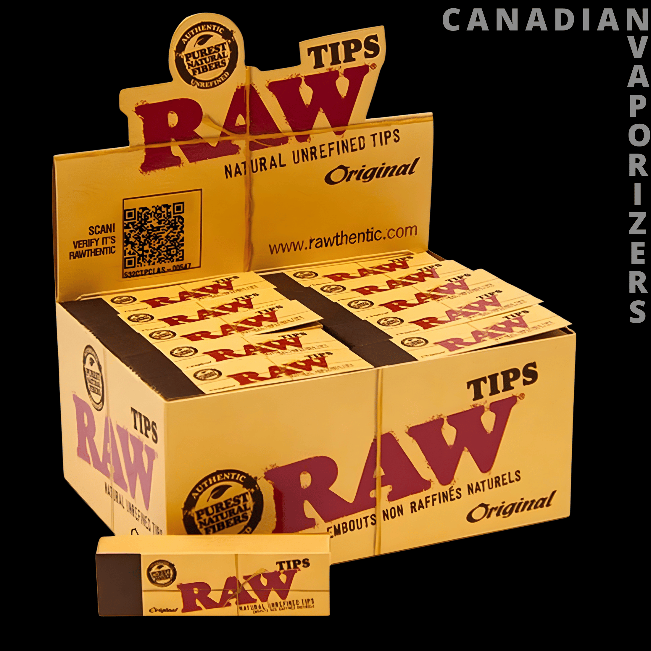 Raw Unbleached Rolling Tips (Display of 50)
