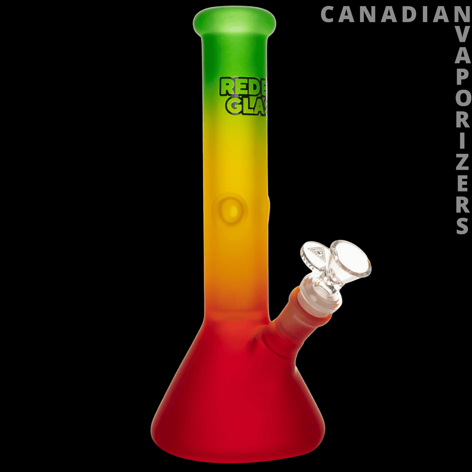 Red Eye Glass 12&quot; Frosted Beaker Base Water Pipe