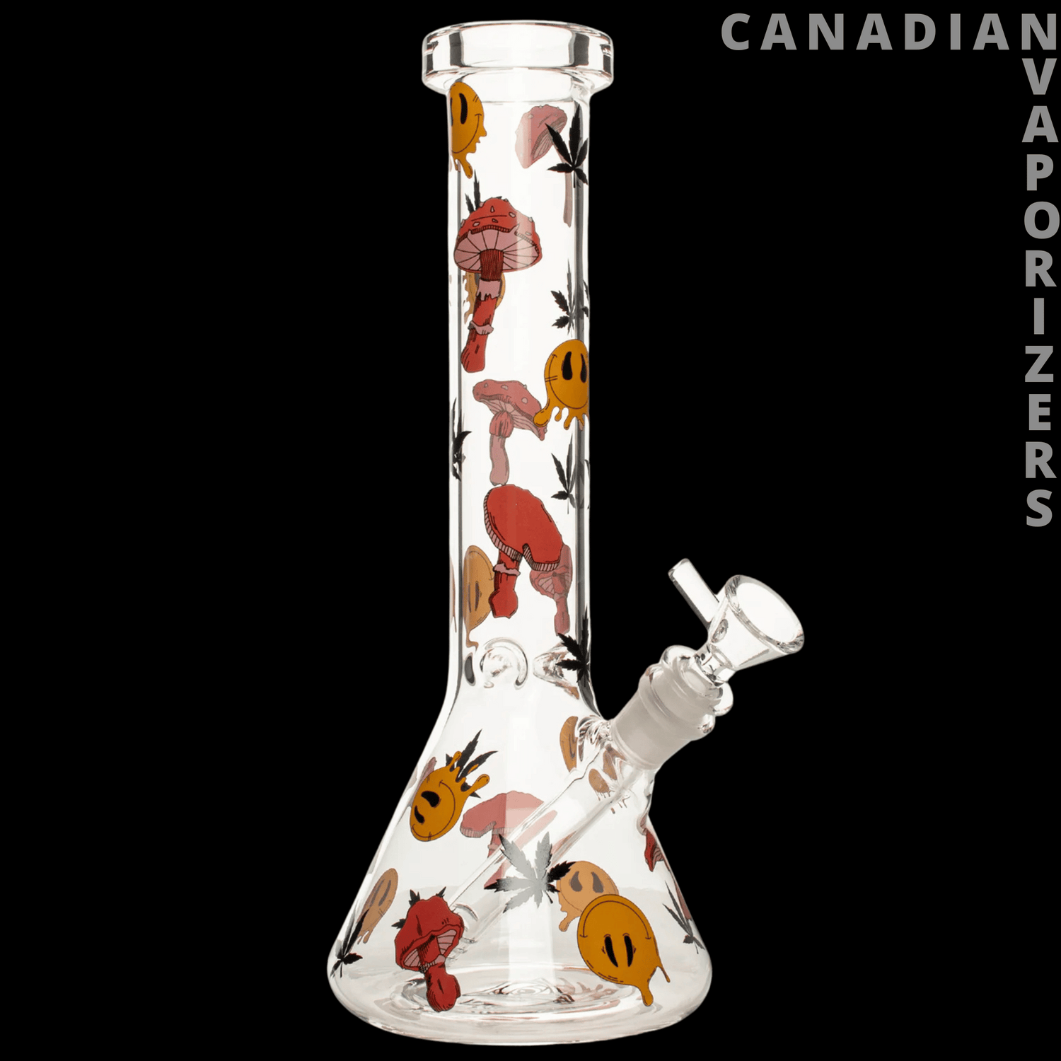 Red Eye Glass 10" &amp; 12" Smiley Shrooms Water Pipe
