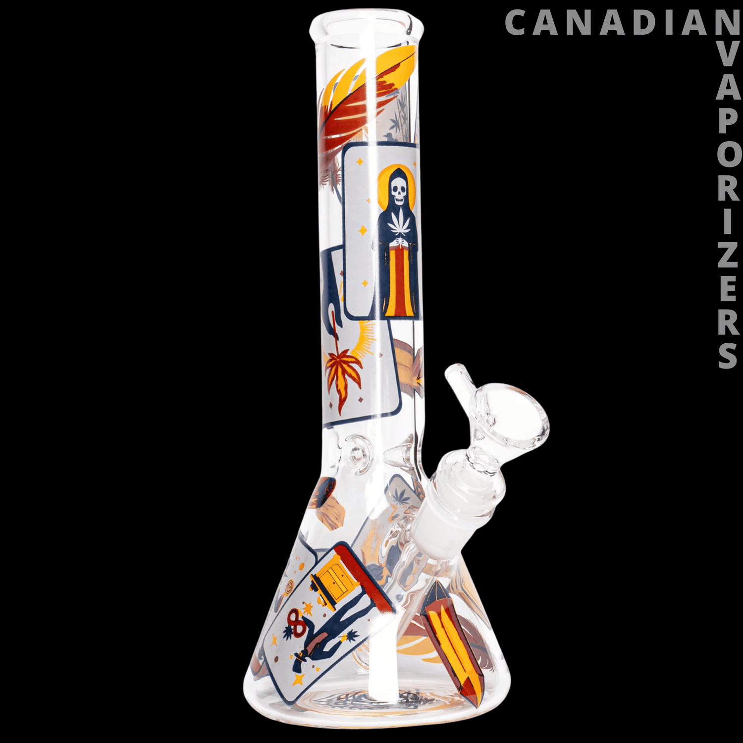Red Eye Glass 10" Tarot Water Pipe