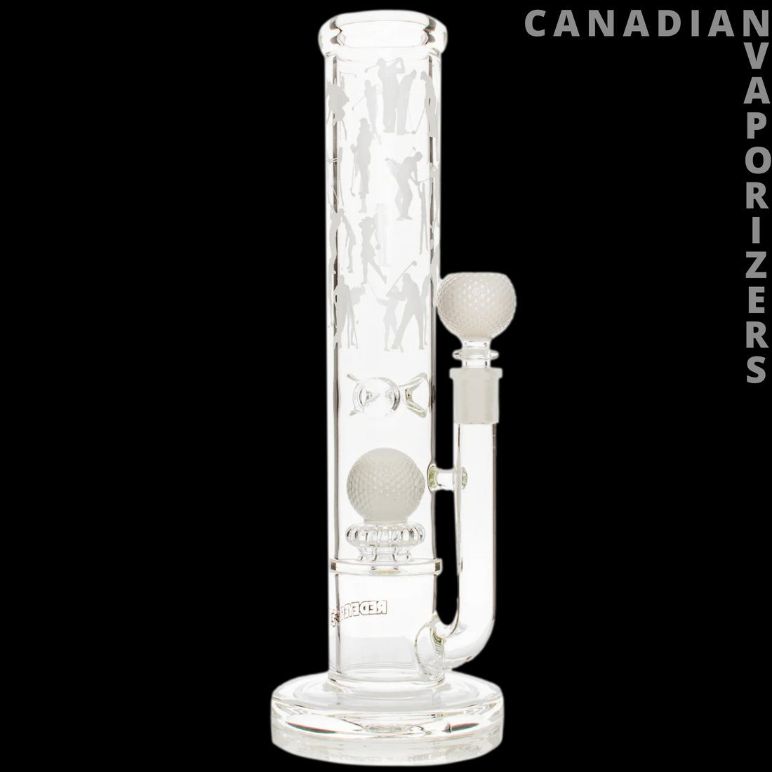 Red Eye Glass 12&quot; Hole-in-One Water Pipe