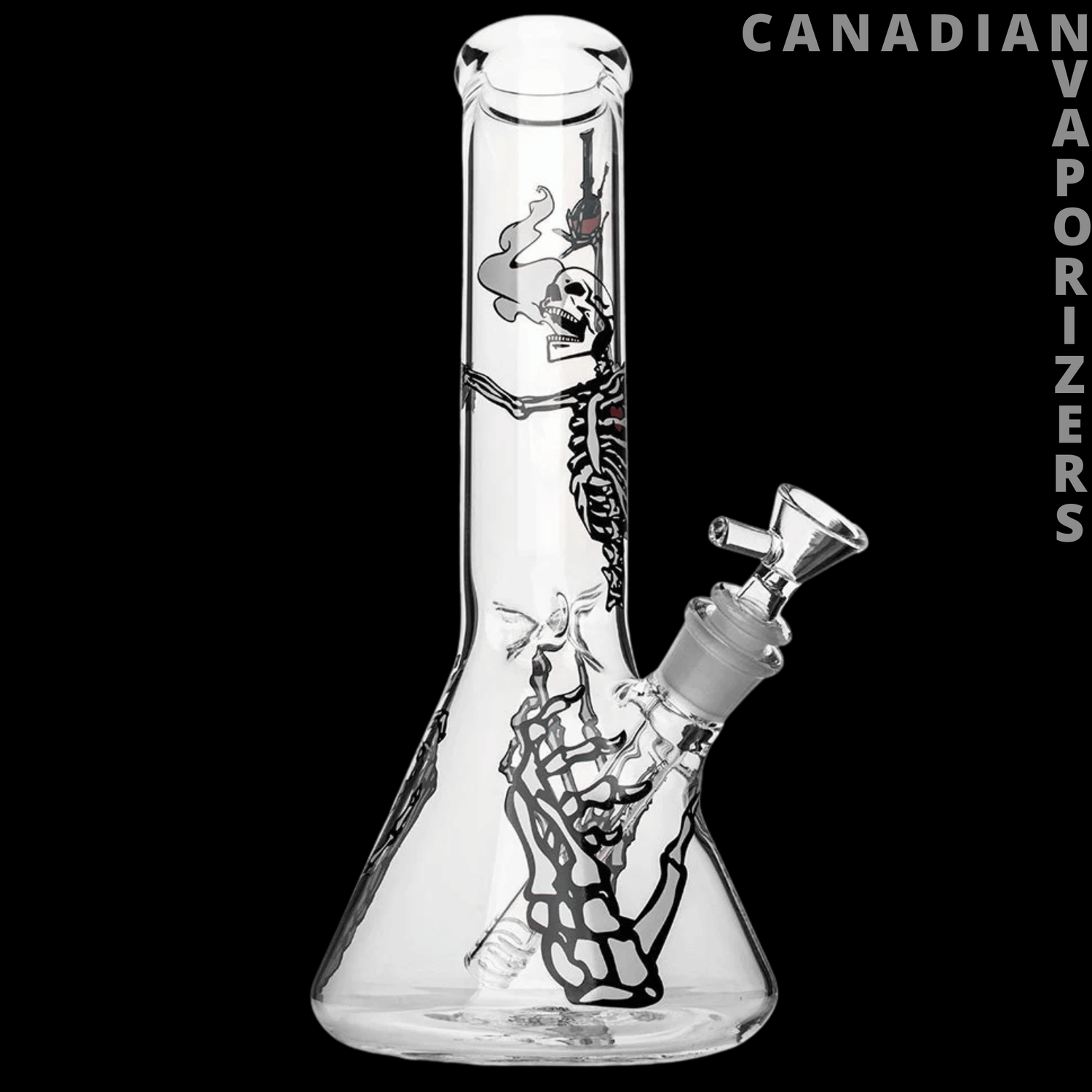 Red Eye Glass 12&quot; Skelebong Beaker Base Water Pipe