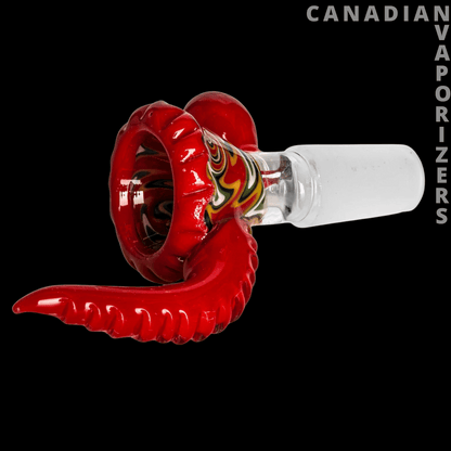 Red Eye Glass 14mm Wig-Wag Cone Pull-Out W/Marble