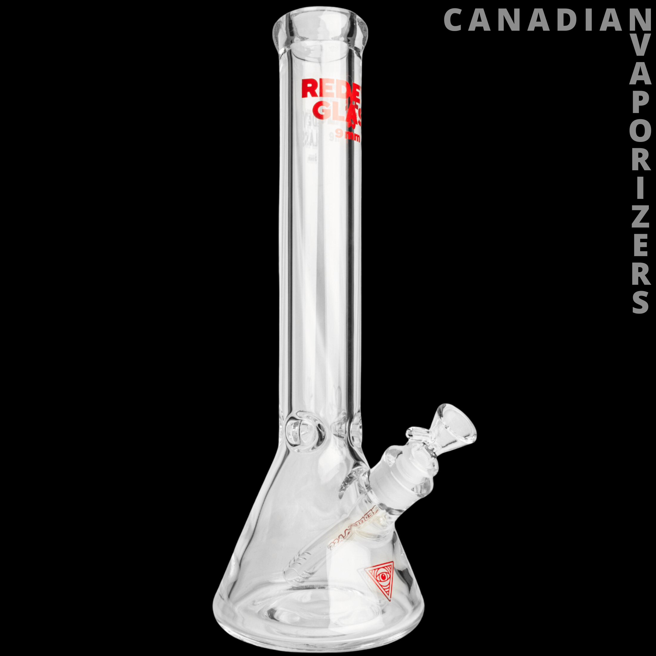 Red Eye Glass 15&quot; 9mm Thick Beaker Base Water Pipe