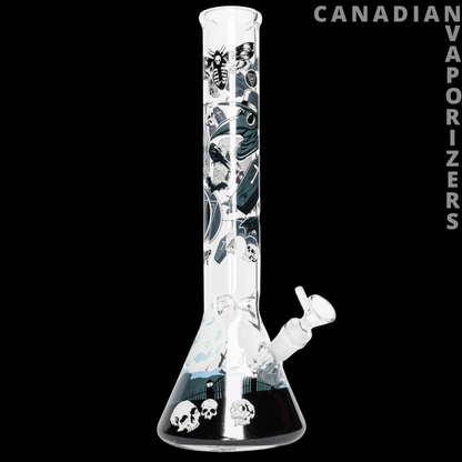 Red Eye Glass 15" Glow-in-the-Dark Cemetery Water Pipe