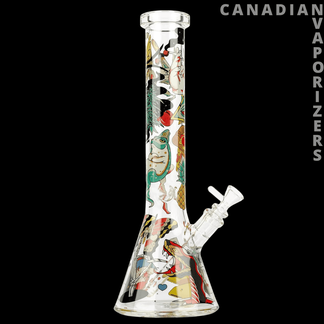 Red Eye Glass 15&quot; Tattoo Beaker Tube