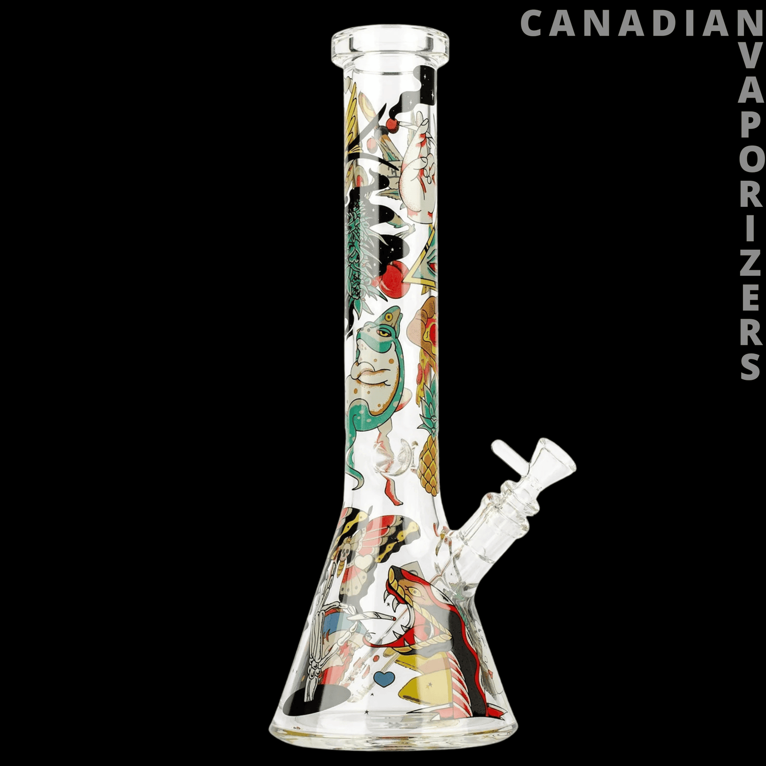 Red Eye Glass 15&quot; Tattoo Beaker Tube