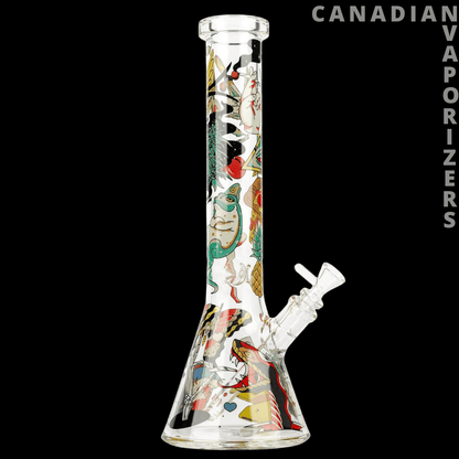 Red Eye Glass 15&quot; Tattoo Beaker Tube