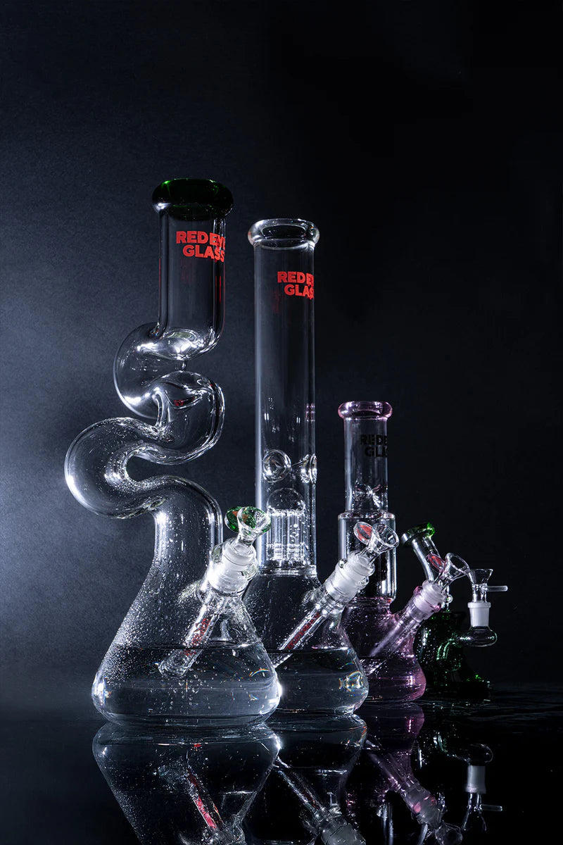 Red Eye Glass 16" 7mm Thick Loop-D-Loop Water Pipe