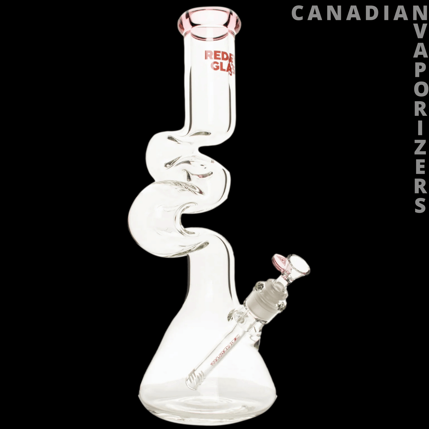 Red Eye Glass 16" 7mm Thick Loop-D-Loop Water Pipe