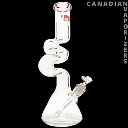 Red Eye Glass 16" 7mm Thick Loop-D-Loop Water Pipe
