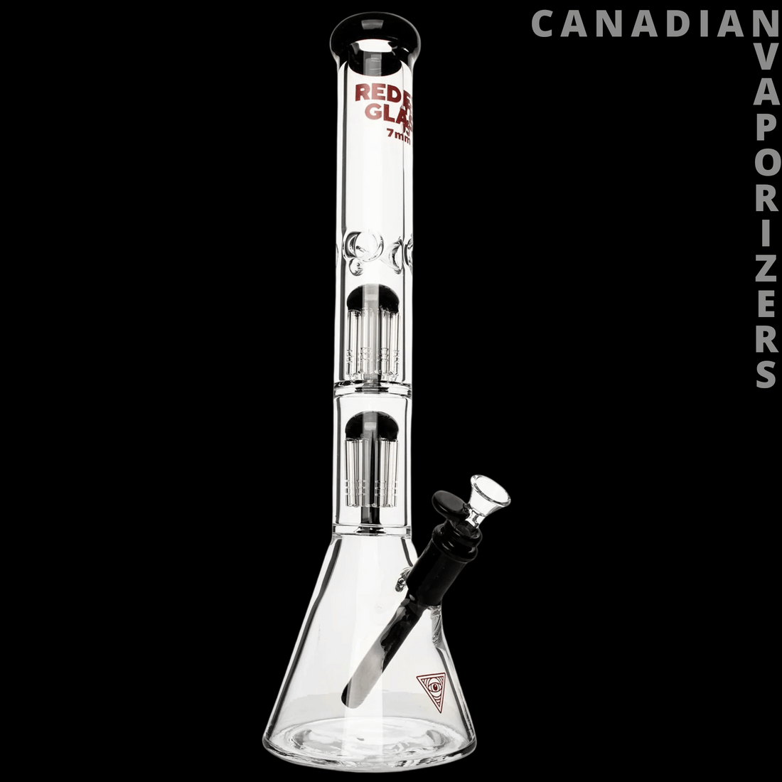 Red Eye Glass 18&quot; 7mm Thick Wildwood Triple Chamber Beaker Base Water Pipe