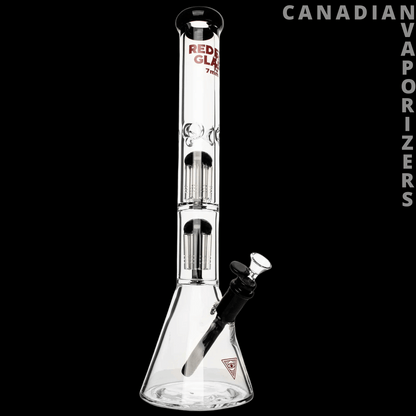 Red Eye Glass 18&quot; 7mm Thick Wildwood Triple Chamber Beaker Base Water Pipe