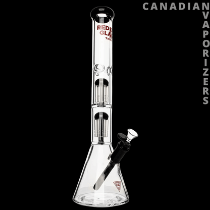 Red Eye Glass 24" 7mm Thick Wildwood Triple Chamber Beaker Base Water Pipe