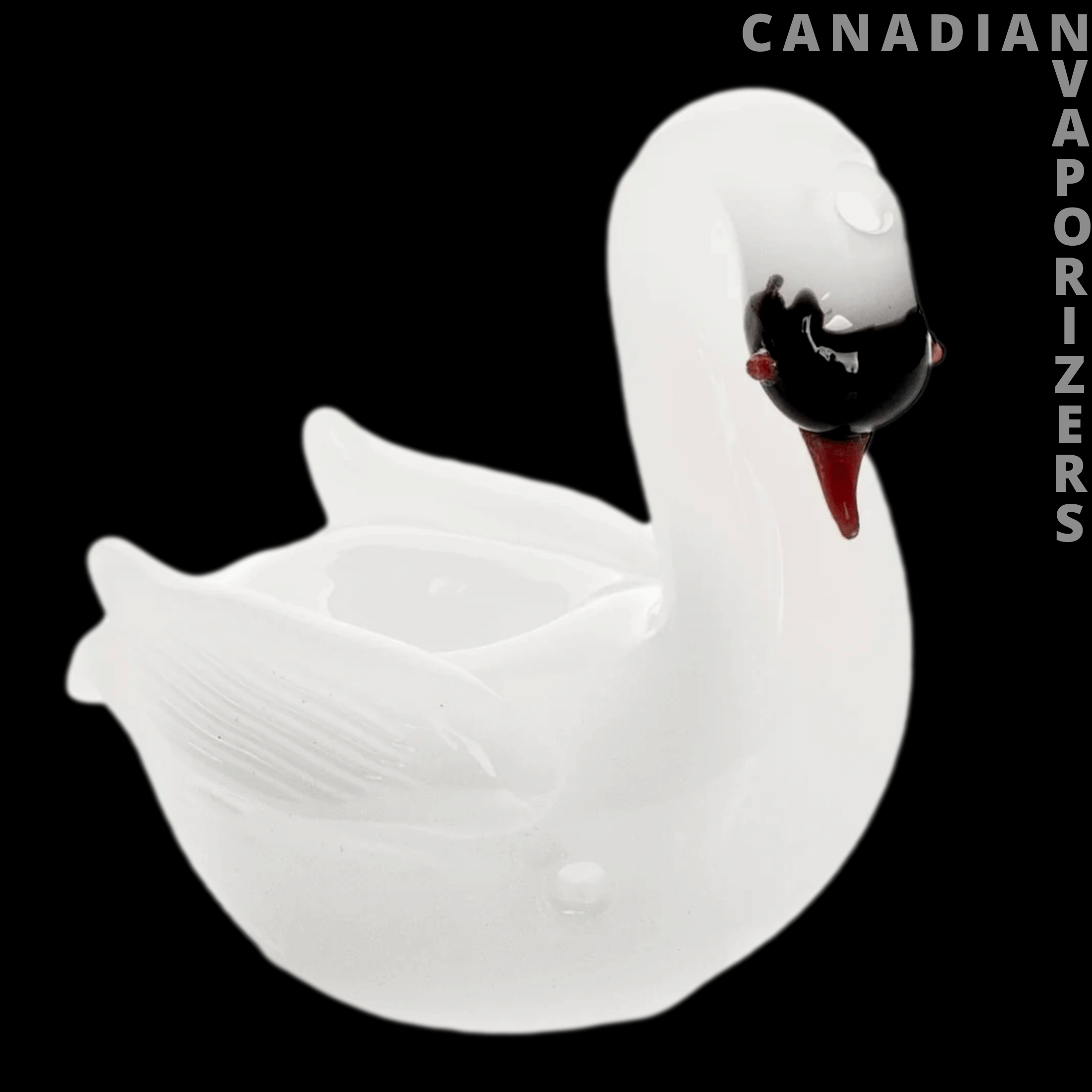 Red Eye Glass 3&quot; Swan Hand Pipe