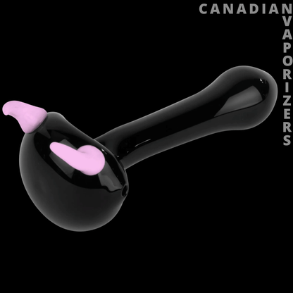 Red Eye Glass 4.5&quot; Pink Horn Hand Pipe