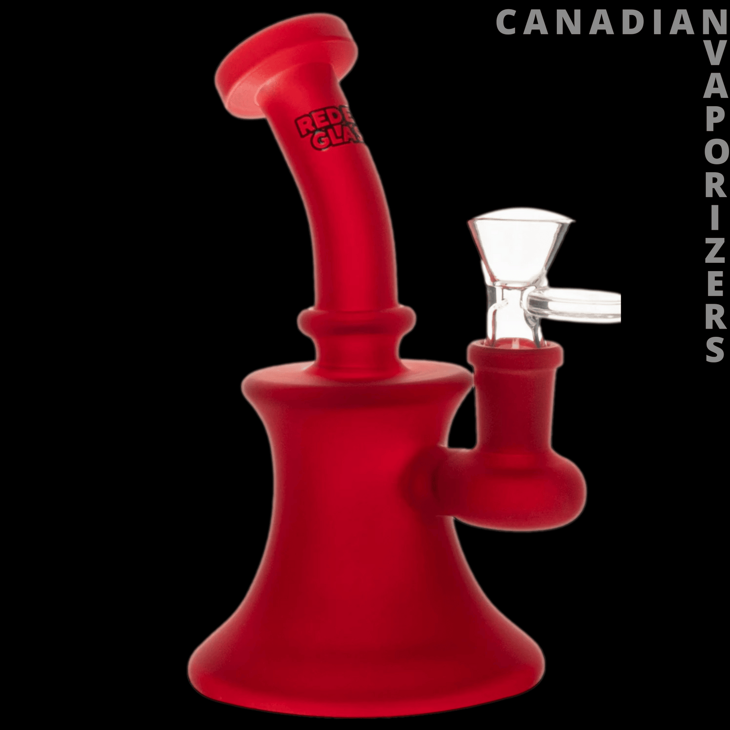 Red Eye Glass 5&quot; Frosted Bubbler