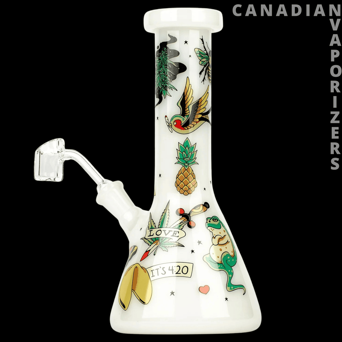 Red Eye Glass 8.5&quot; Tattoo Concentrate Beaker