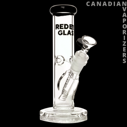 Red Eye Glass 8" Straight Base Water Pipe
