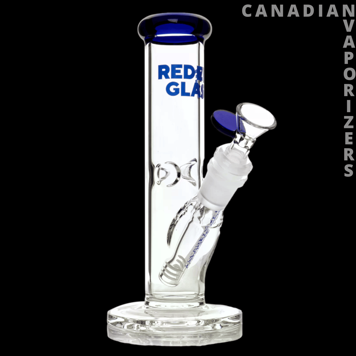 Red Eye Glass 8" Straight Base Water Pipe