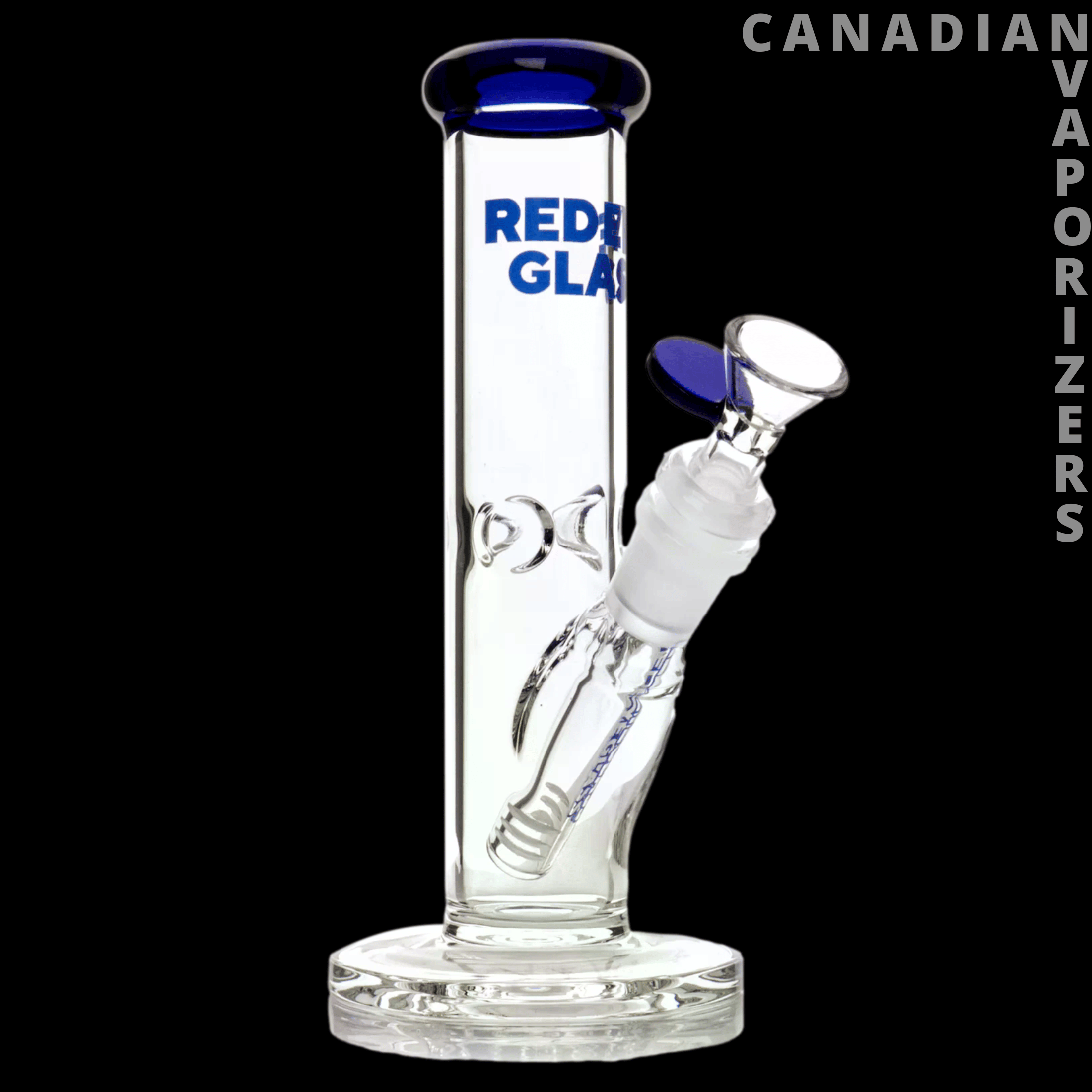 Red Eye Glass 8" Straight Base Water Pipe
