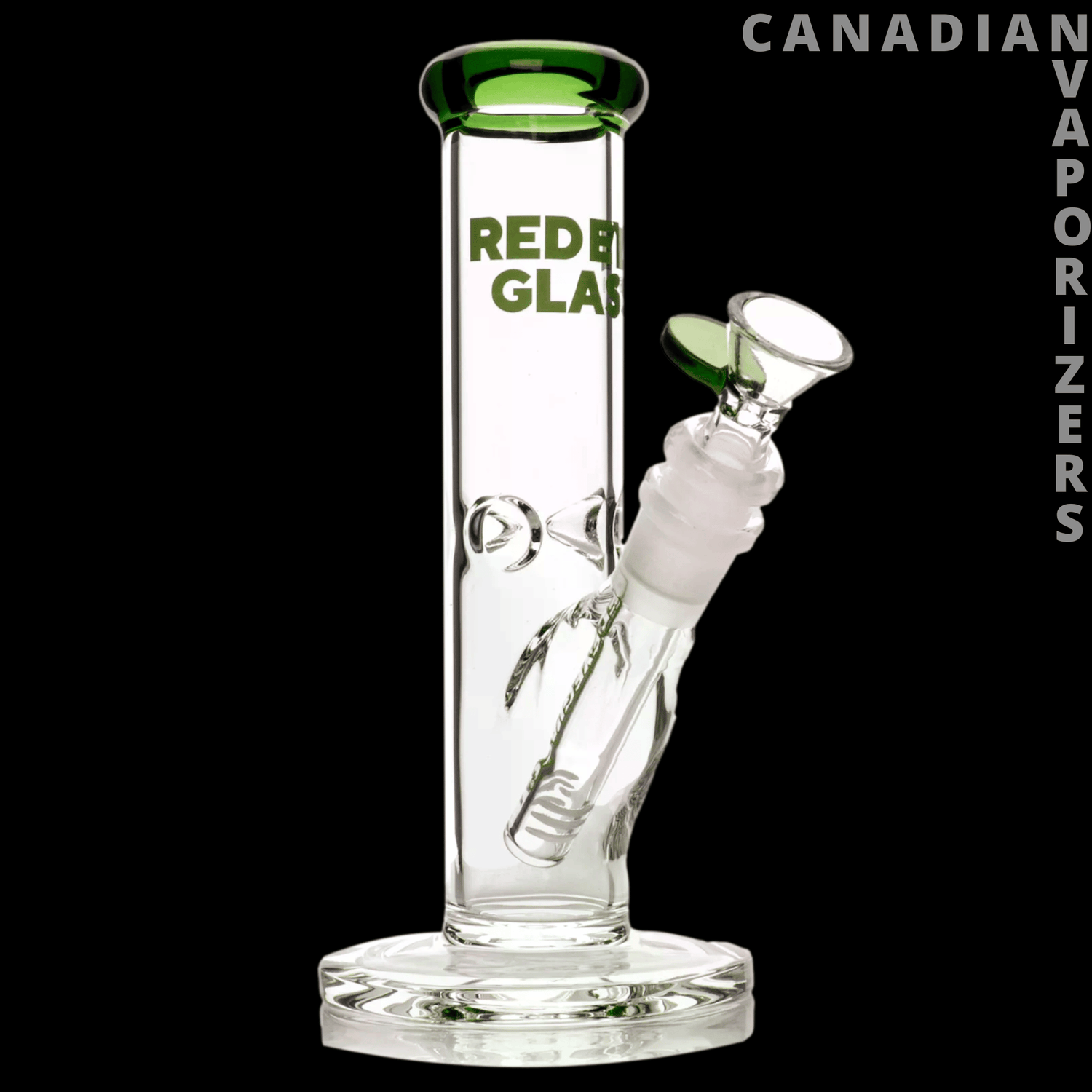 Red Eye Glass 8" Straight Base Water Pipe