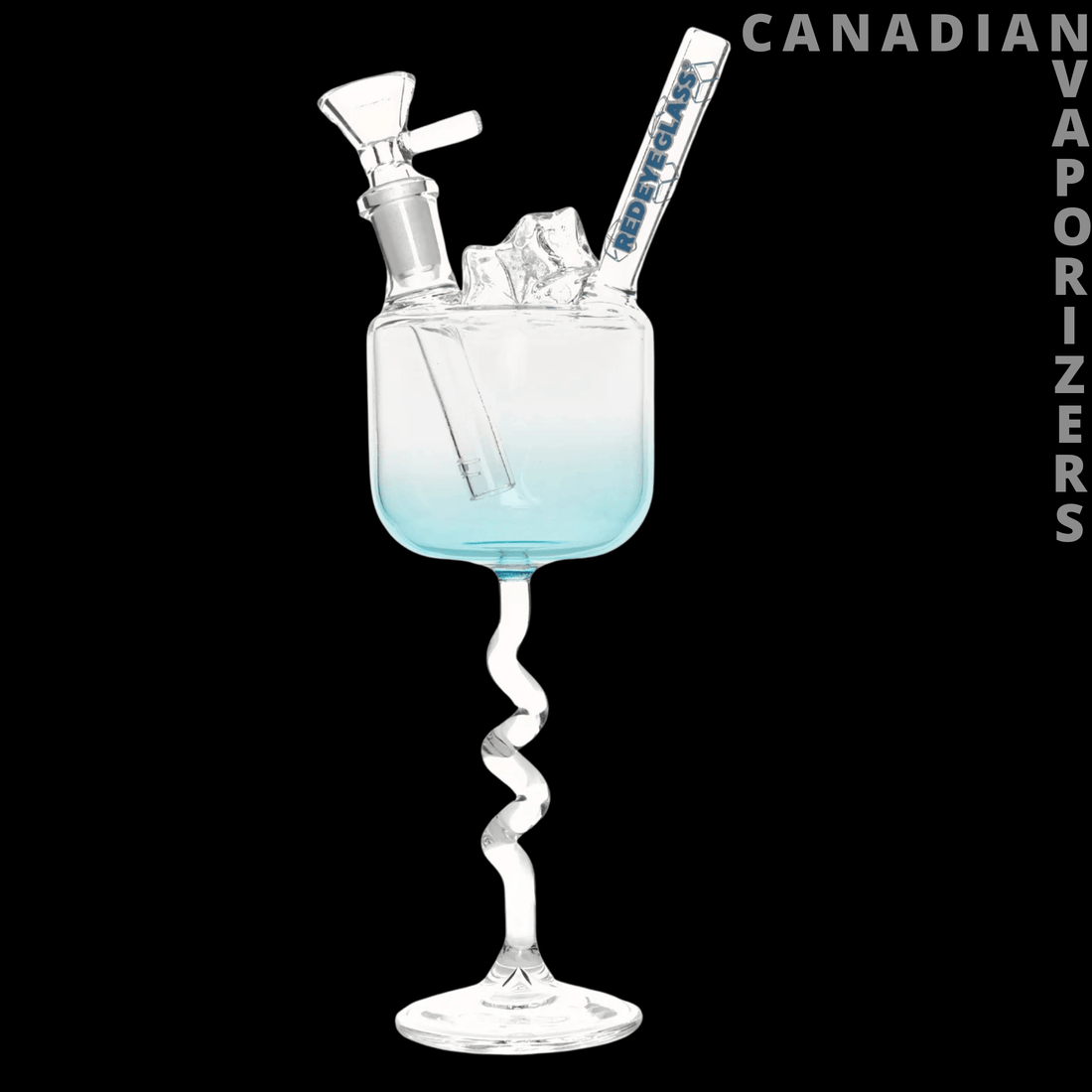Red Eye Glass 9" Ice-Cold Happy Hour Water Bong