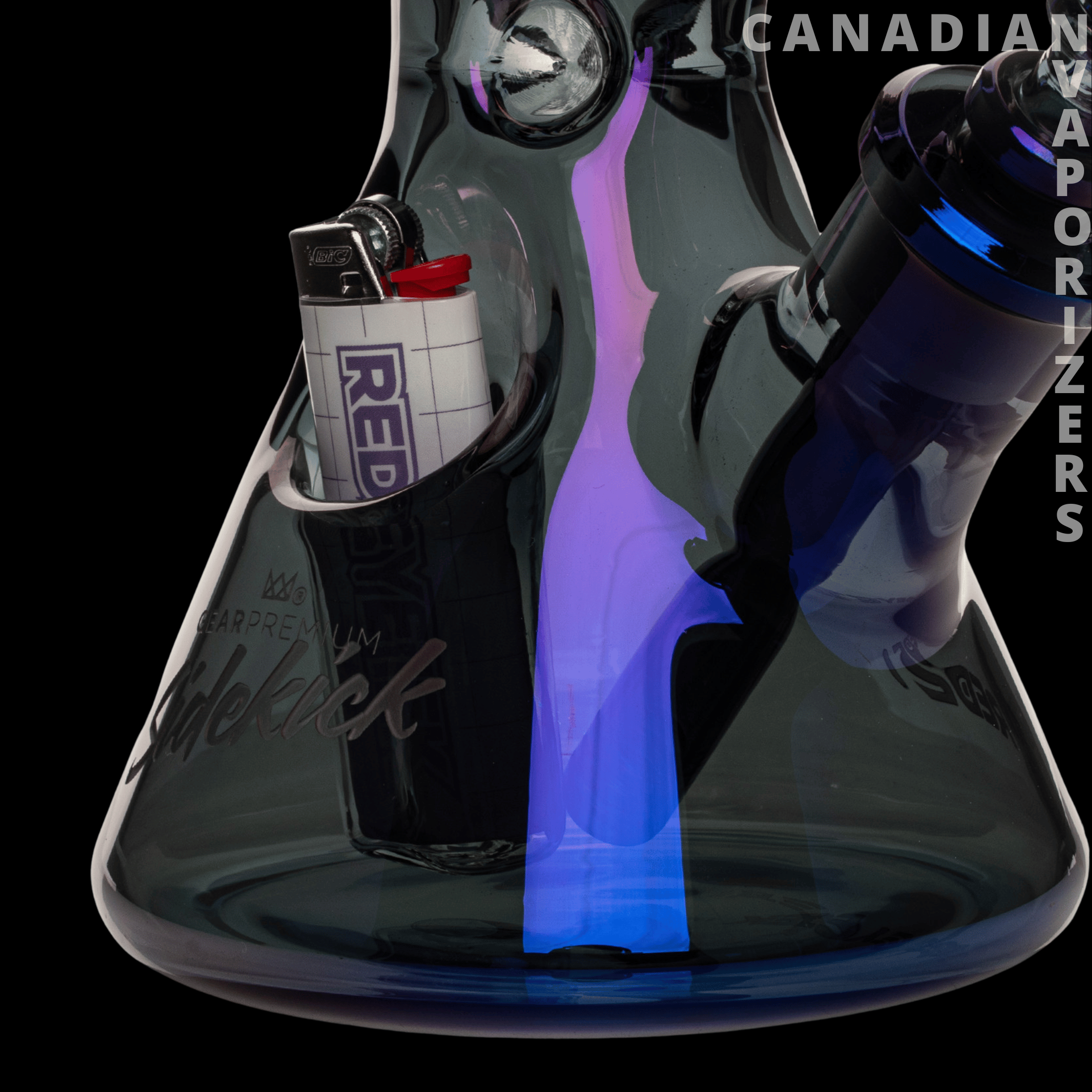 Red Eye Tek 12&quot; 7mm Thick Terminator Finish Sidekick Beaker Tube (Limited Edition)