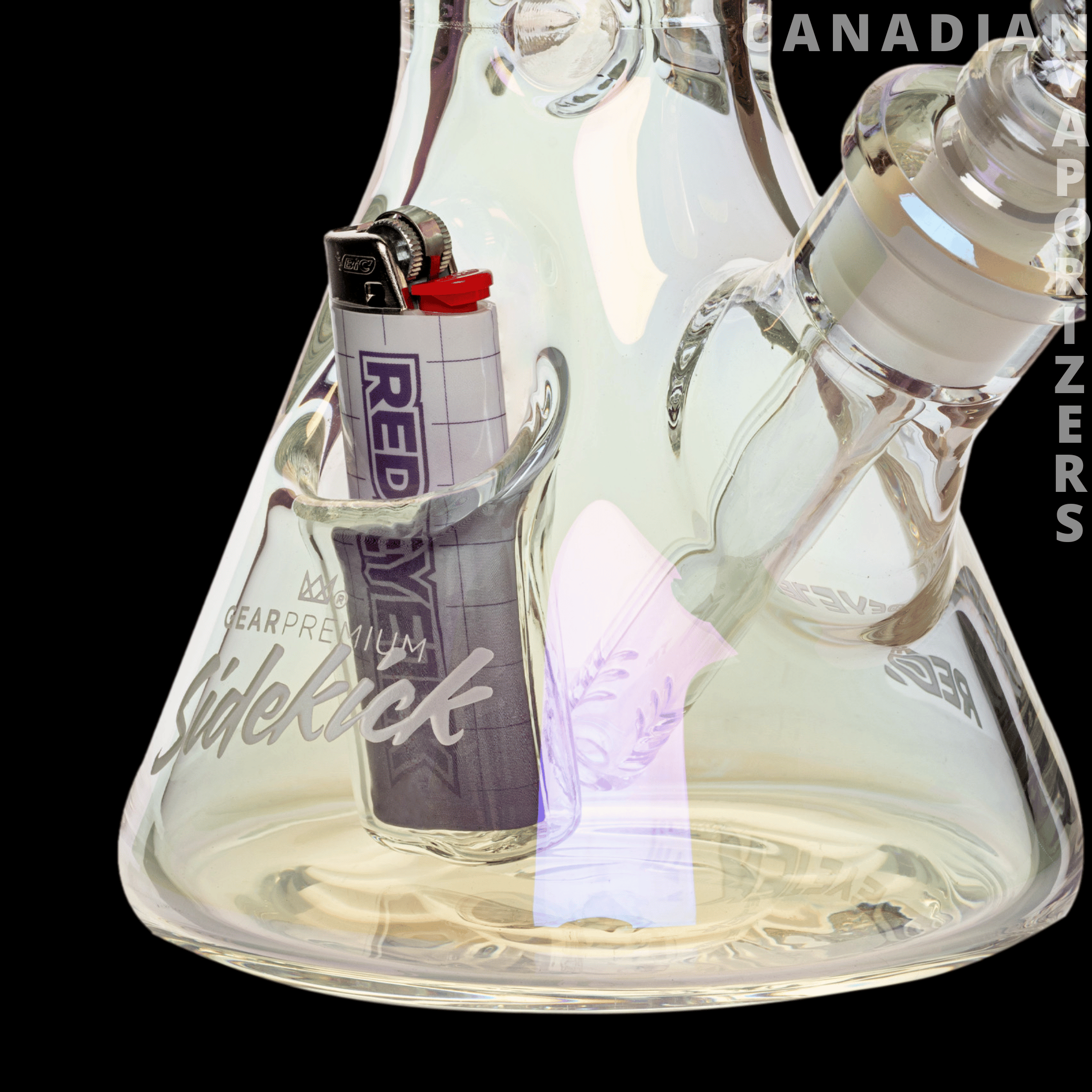 Red Eye Tek 12&quot; 7mm Thick Terminator Finish Sidekick Beaker Tube (Limited Edition)